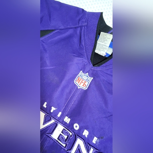 NFL EUC YOUTH  SIZE LARGE 14-16 BALTIMORE RAVEN LINED WINDBREAKER - Picture 3 of 9